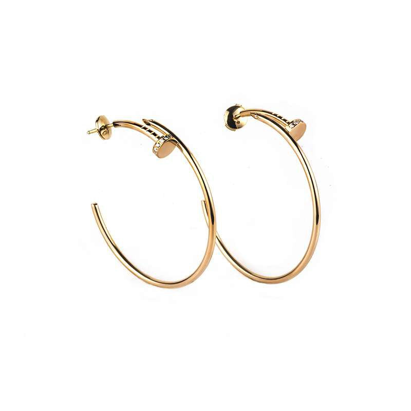 BOUCLES D'OREILLES DIANA JUSTE OR DIAMANTS 1,8 MM