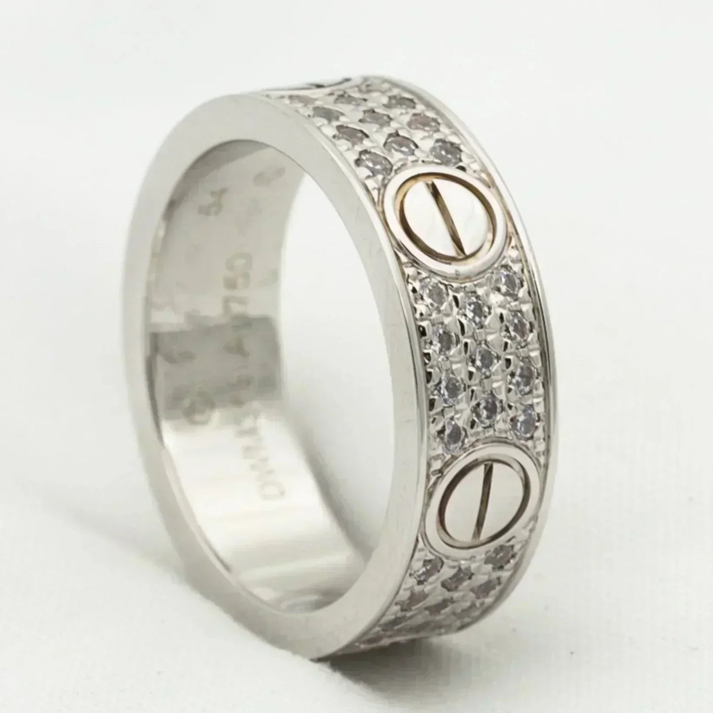 DIANA LOVE RING 6MM DIAMONDS PAVED