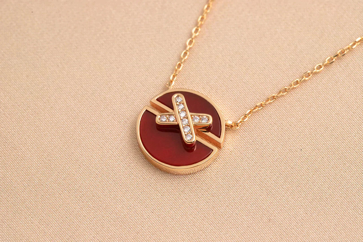 DIANA JEUX DE ROSE GOLD DIAMOND NECKLACE