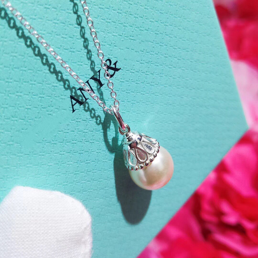 PENDENTIF PERLE GATSBY ZIEGFELD COLLIER PERLE ARGENT