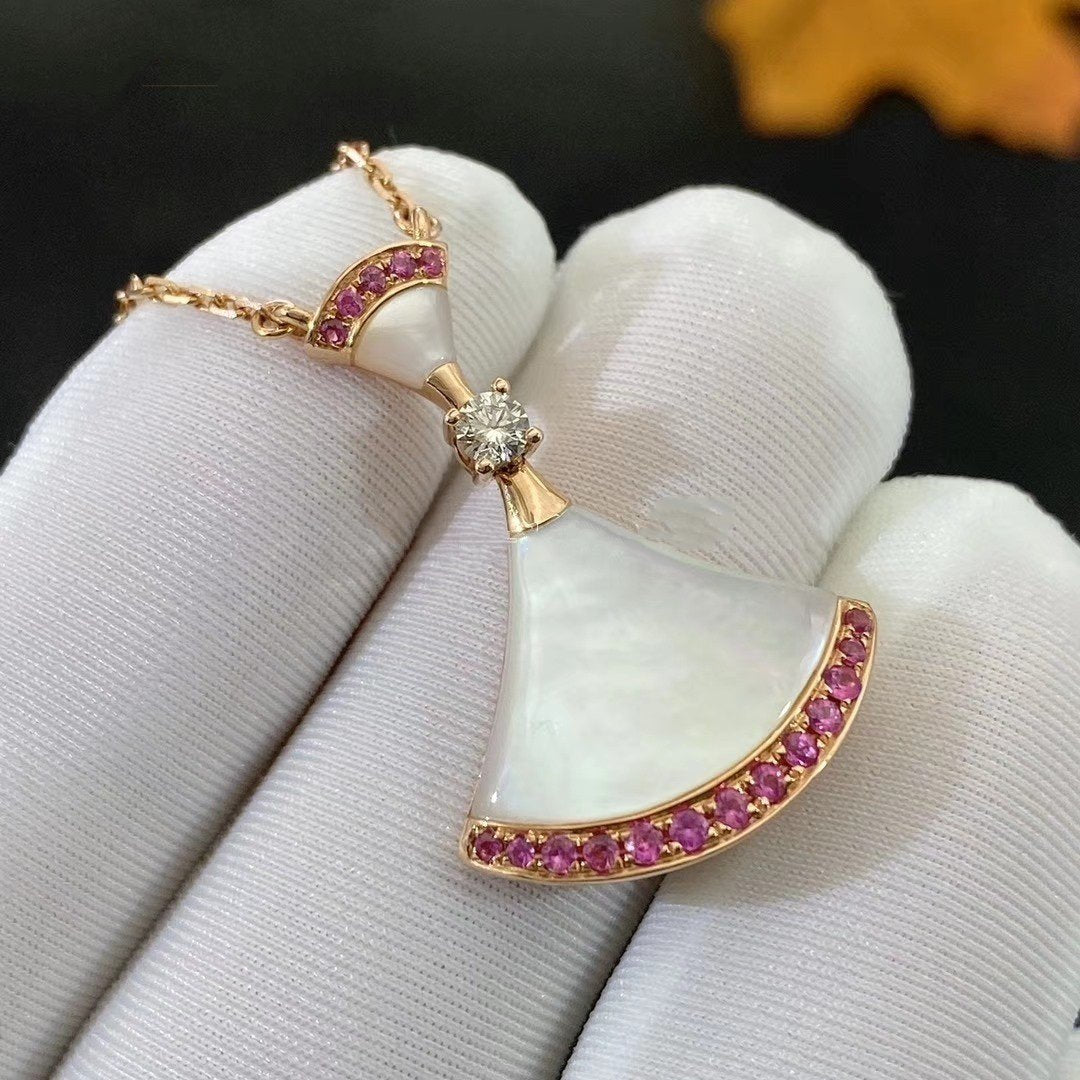 COLLIER DIANA DREAM NACRE DIAMANT ROSE