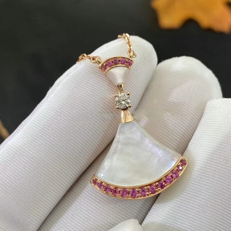 COLLIER DIANA DREAM NACRE DIAMANT ROSE