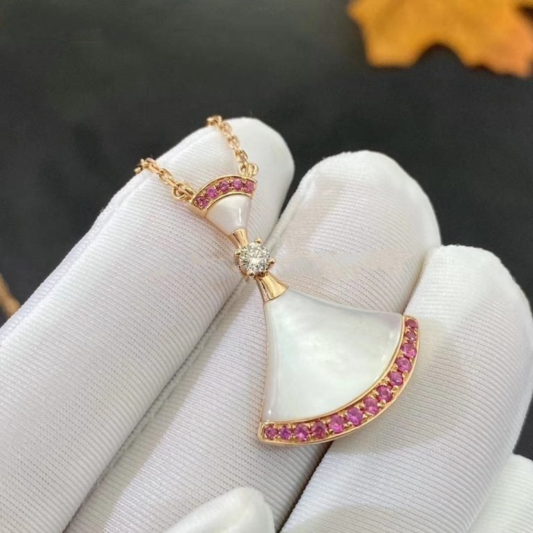 COLLIER DIANA DREAM NACRE DIAMANT ROSE