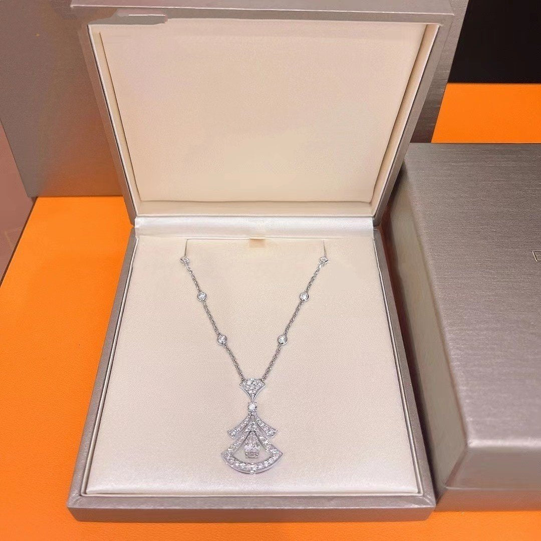 DIANA DREAM NECKLACE WHITE DIAMOND SILVER