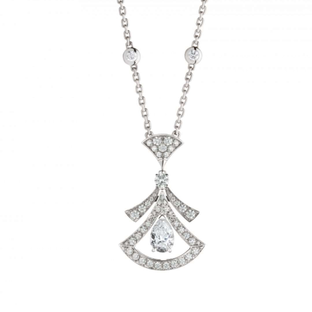 DIANA DREAM NECKLACE WHITE DIAMOND SILVER
