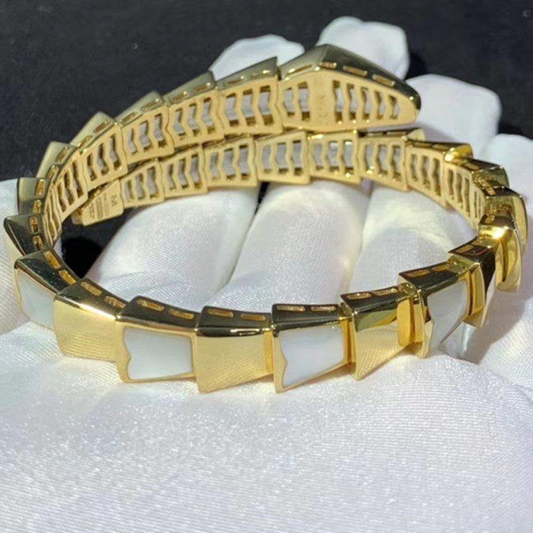 BRACELET DIANA SERPENTI NACRE OR