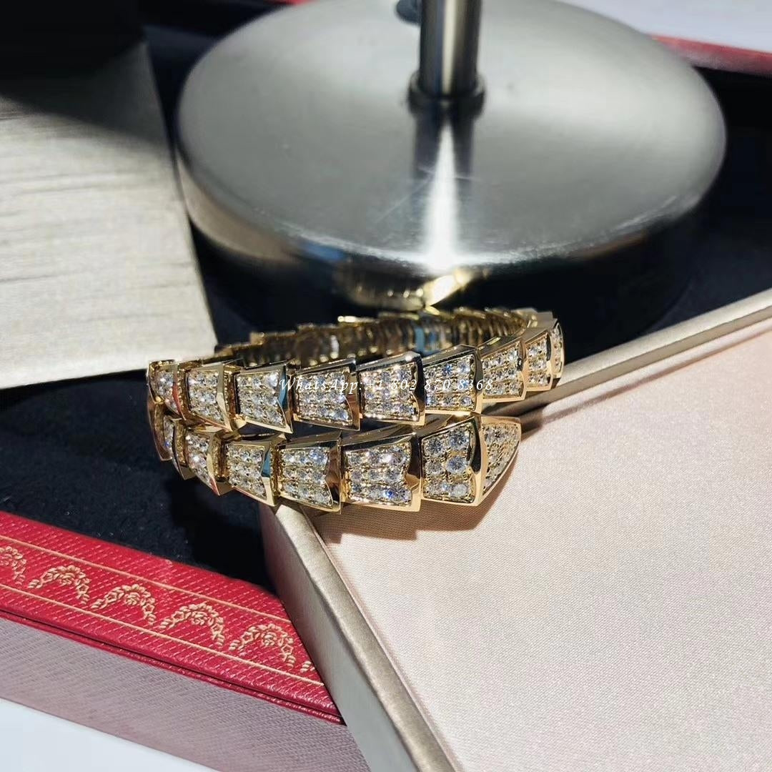 DIANA SERPENTI BRACELET 8MM GOLD DIAMOND