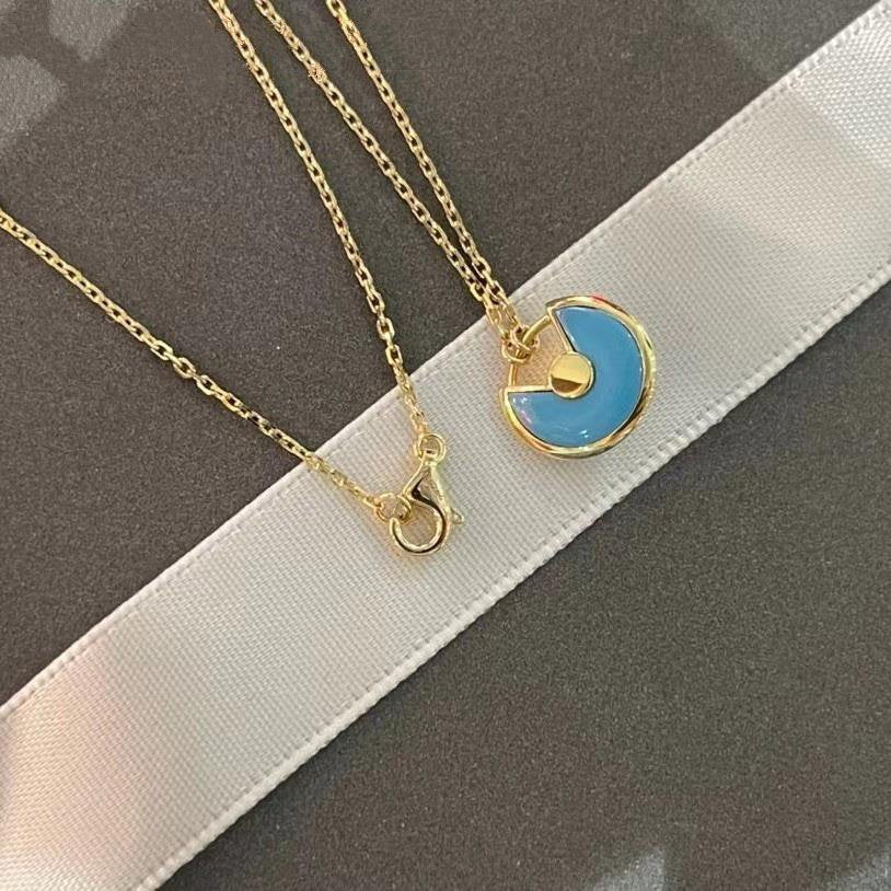 DIANA AMULETTE GOLD TURQUOISE NECKLACE