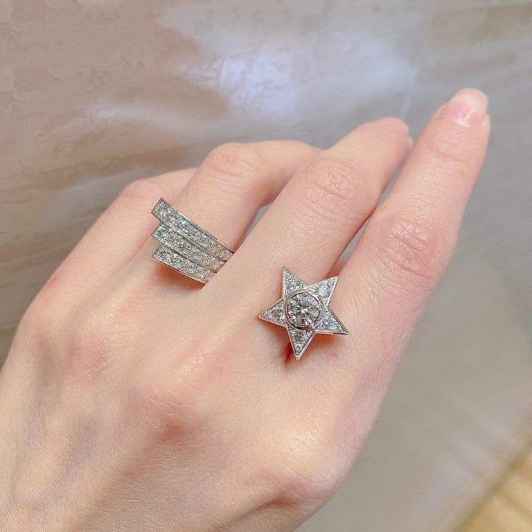 ANILLO DE PLATA CON DIAMANTES COMETE