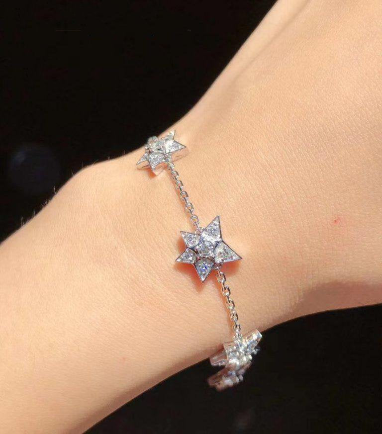 PULSERA COMETE PLATA DIAMANTE 5 MOTIVOS