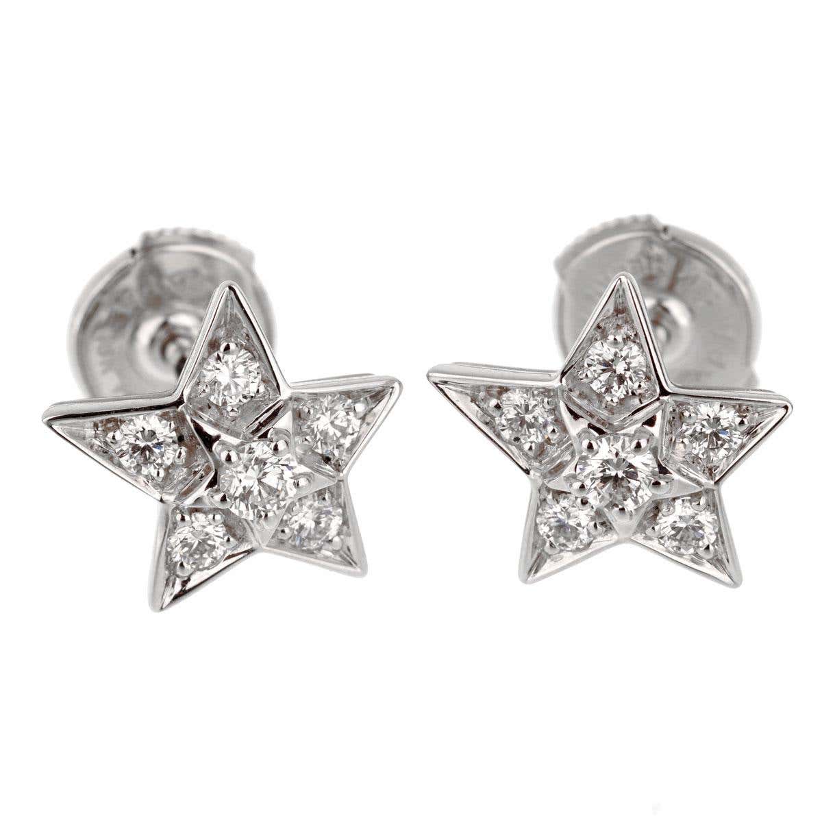 PETITES BOUCLES D'OREILLES COMETE GEODE ARGENT DIAMANT