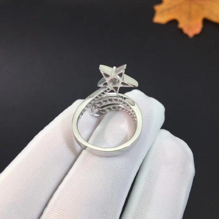 BAGUE ÉTOILE COMÈTE ARGENT DIAMANT