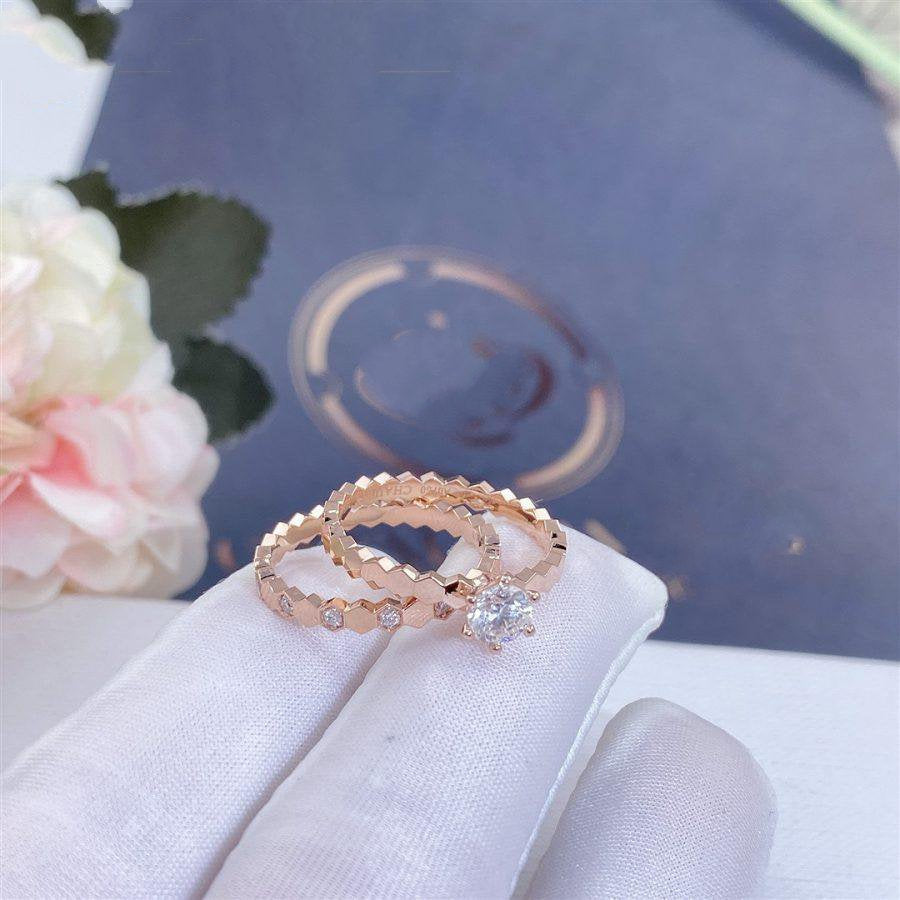 BAGUE DIANA BEE LOVE OR ROSE 1 DIAMANT