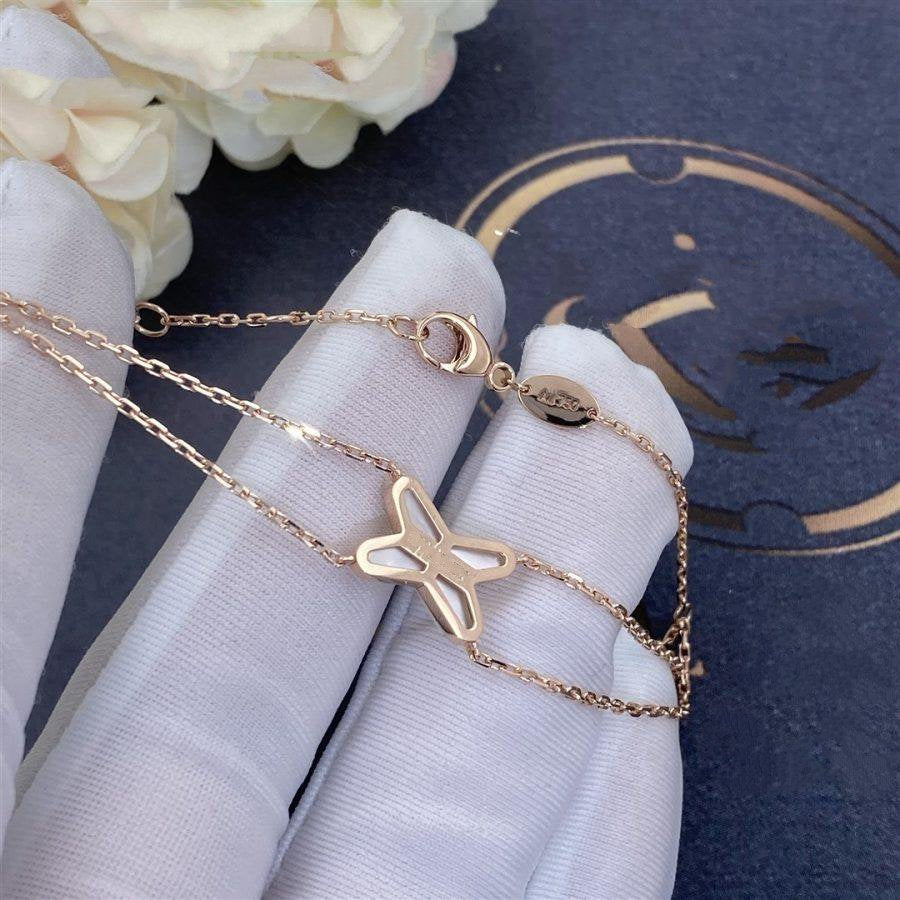 DIANA JEUX BRACELET WHITE MOP PINK GOLD 1 DIAMOND