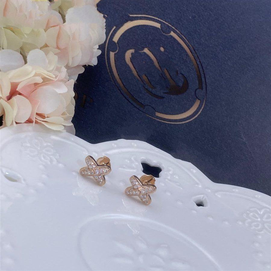 DIANA JEUX DE PINK GOLD DIAMOND EARRINGS