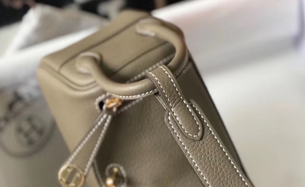 HM Mini Lindy 20cm Taupe Clemence Cuero