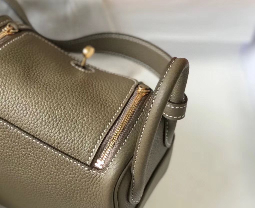 HM Mini Lindy 20cm Taupe Clemence Cuero