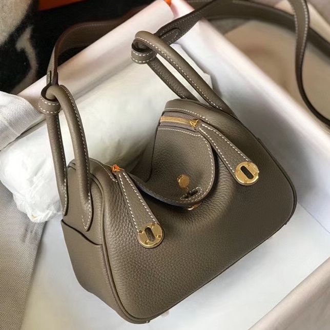 HM Mini Lindy 20cm Taupe Clemence Cuero