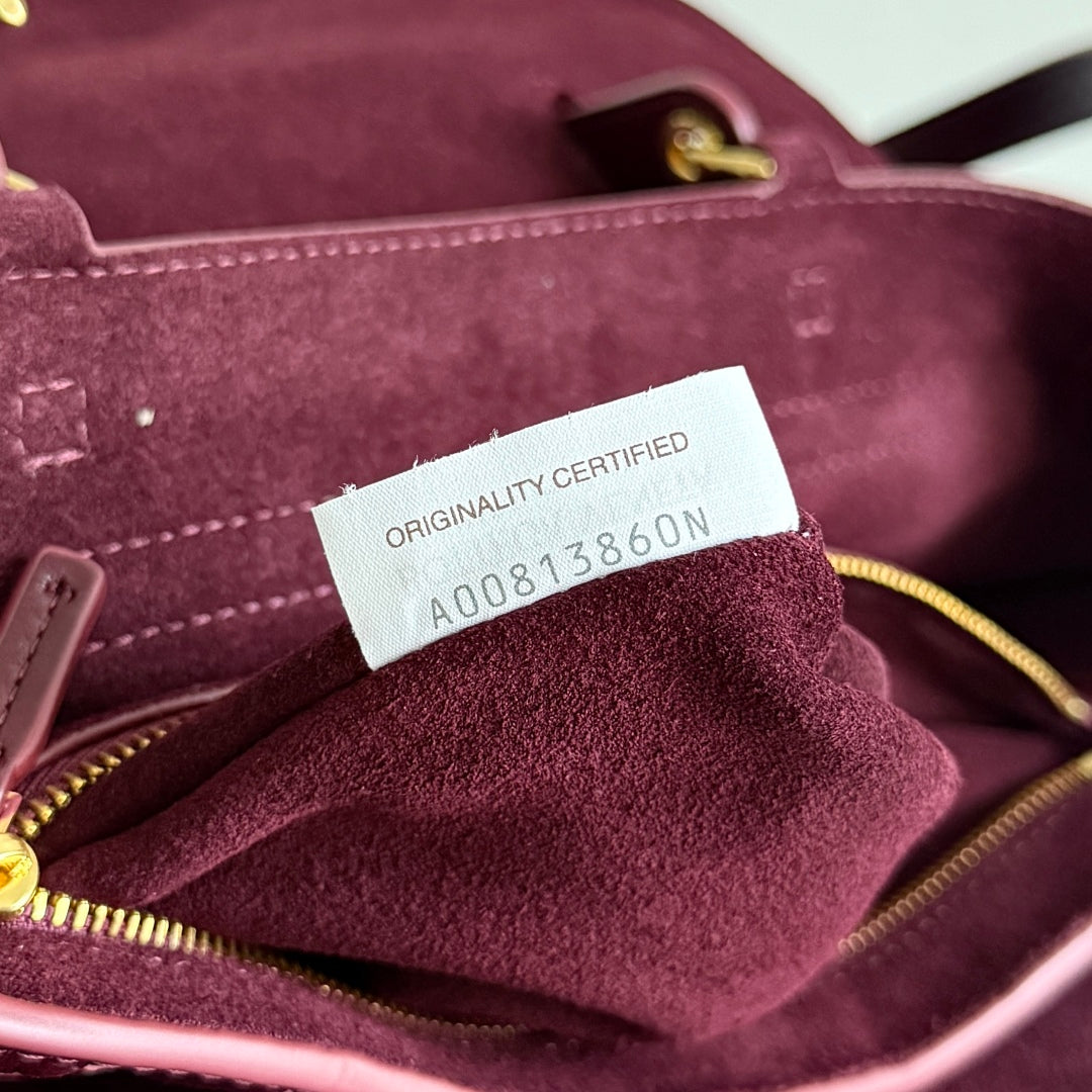 Sac BV Ciao Ciao Medium 34 cm en cuir bordeaux 242934