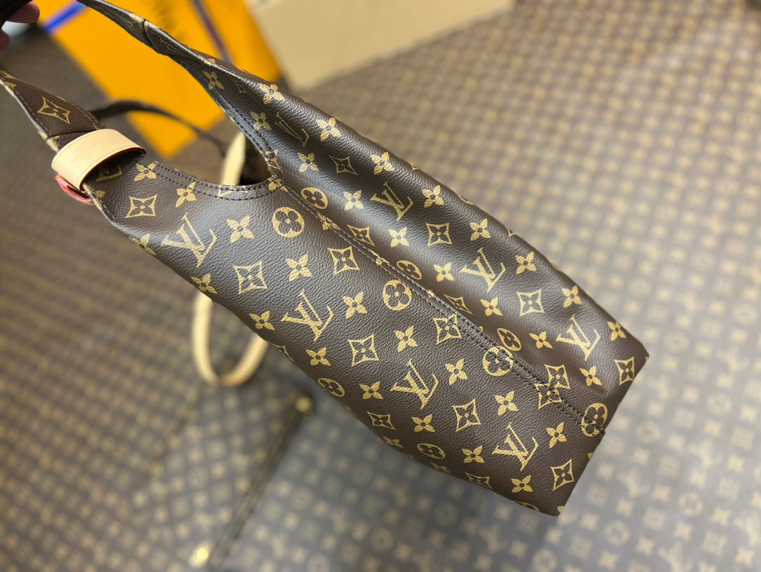 toile monogramme marron foncé Atlantis GM 34