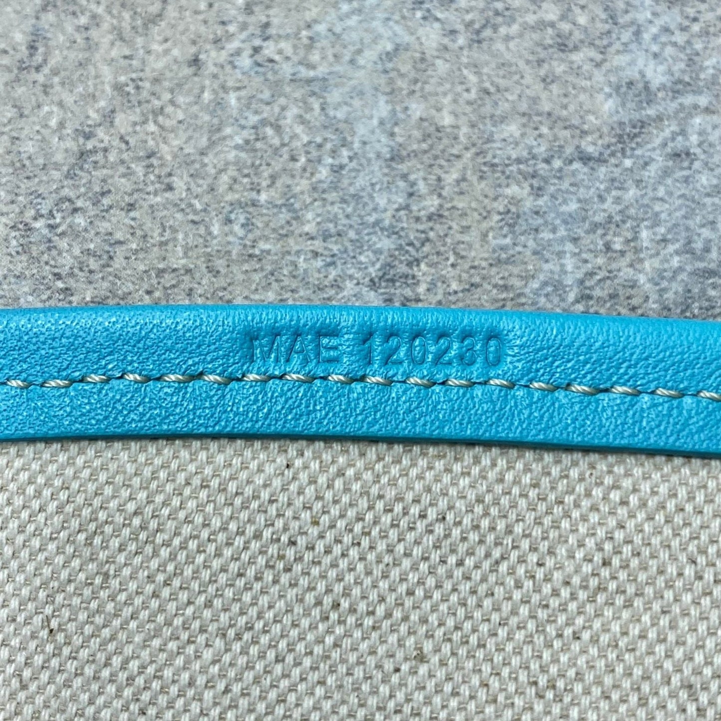 SMALL BELHARRA 24 IN BABY BLUE GOYARDINE CANVAS AND LAMBSKIN