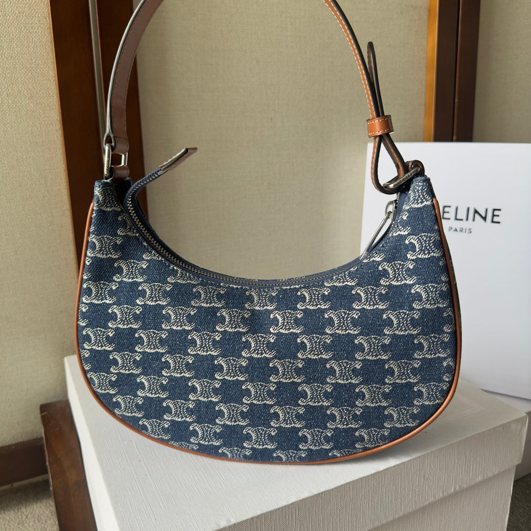 BOLSO AVA 24 EN DENIM TRIOMPHE AZUL BAYOUX