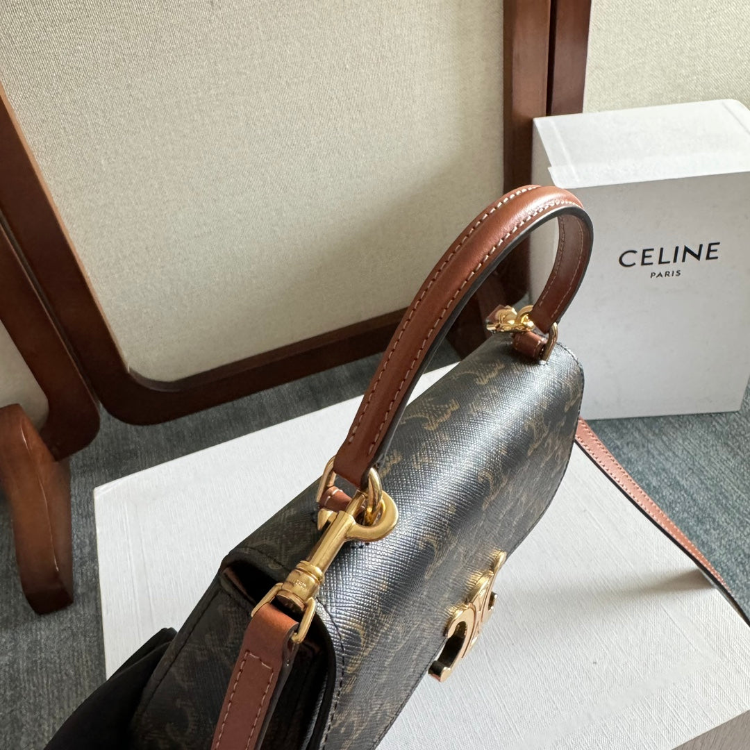 TEEN LOLA 20 IN BLACK TRIOMPHE CANVAS GOLD HARDWARE