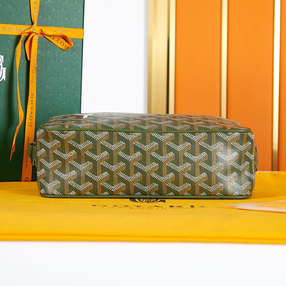SAC CAP-VERT PM 22 EN TOILE GOYARDINE VERT BOIS