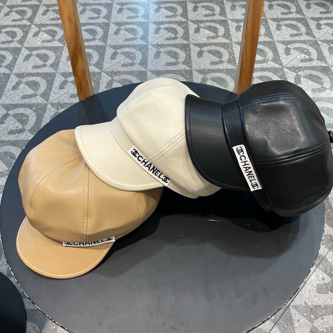 BAKER BOY CAP IN TORTILLA BROWN CALFSKIN 419446