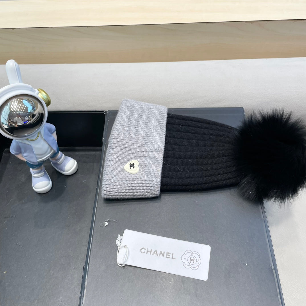 GORRO DE LANA MEZCLA NEGRA Y GRIS CLARO 421050