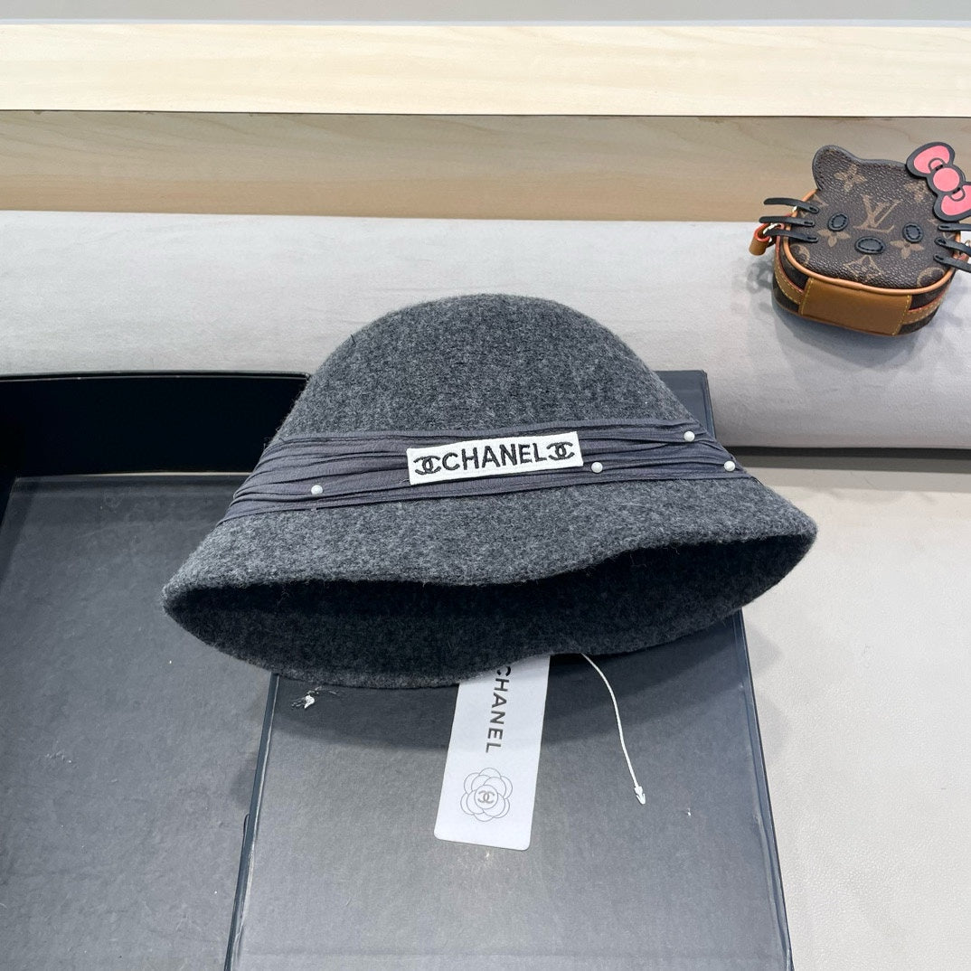 CHAPEAU BOB EN MÉLANGE DE LAINE GRIS SOURIS 426249