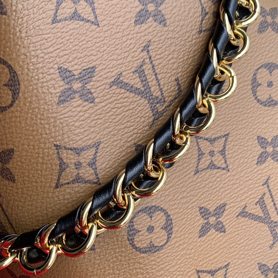 NO¨¦ TRUNK 23 IN BROWN MONOGRAM REVERSE CANVAS GOLD HARDWARE