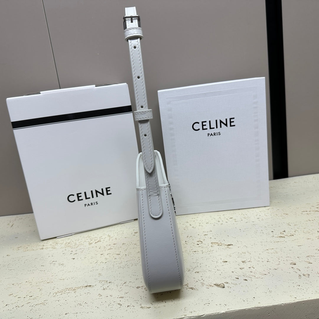 MINI SAC TILLY 22 EN CUIR DE VEAU BLANC BRILLANT