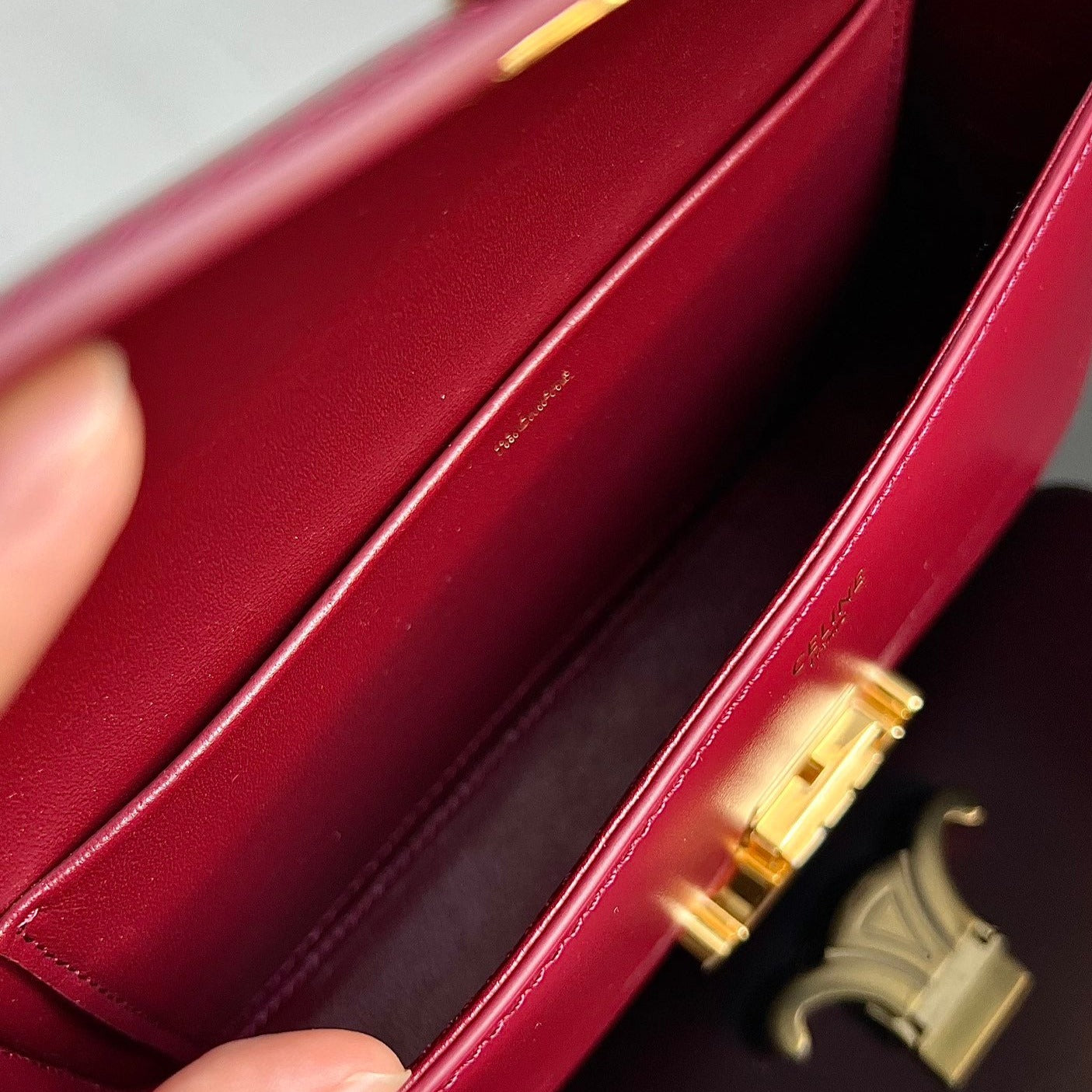 TRIOMPHE 20 BURGUNDY RED CALFSKIN