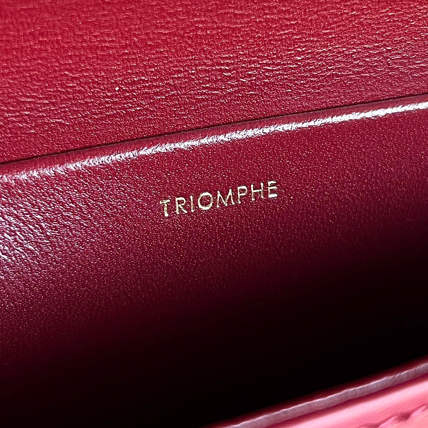 TRIOMPHE 20 BURGUNDY RED CALFSKIN