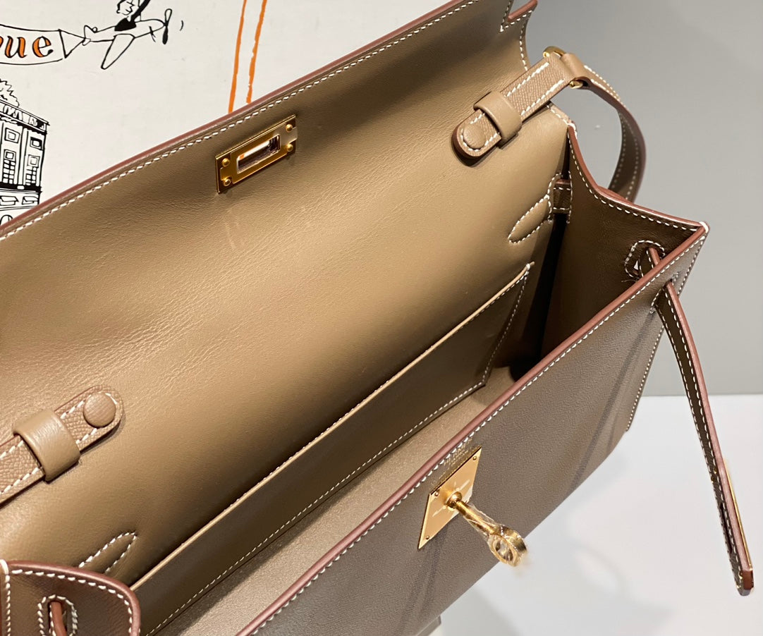 HM Kelly Elan 27cm Cuero Marrón Ghw
