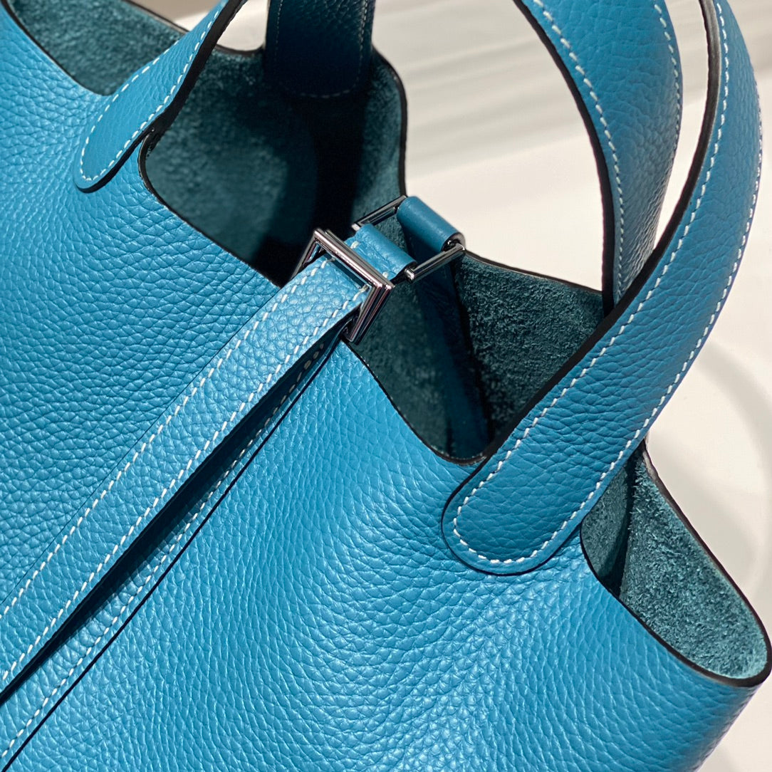 serrure picotin bleu jean cuir togo quincaillerie argentée