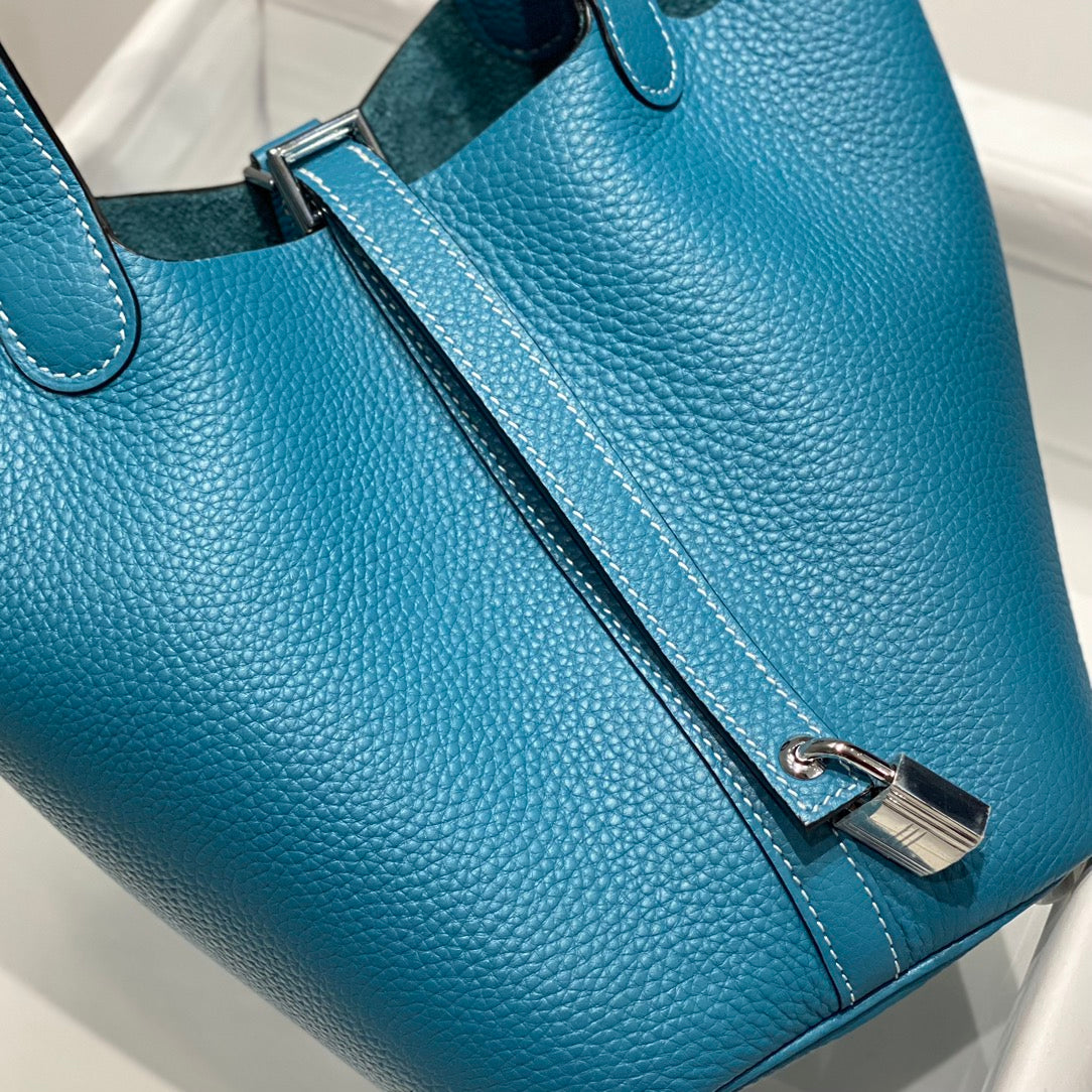 serrure picotin bleu jean cuir togo quincaillerie argentée
