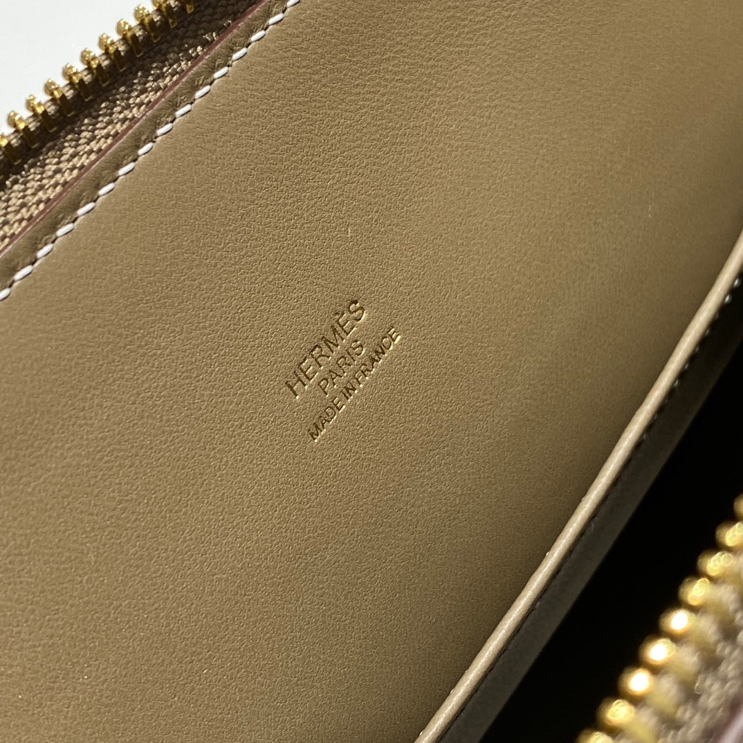 HM Bolide 25 Cuir Epsom Marron Pastel Quincaillerie Dorée 237387