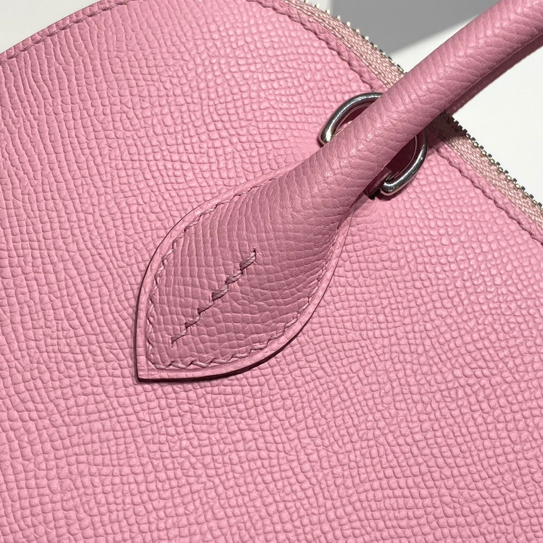 HM Bolide 25 Cuir Epsom Rose Bébé Ferrures Argentées 237423