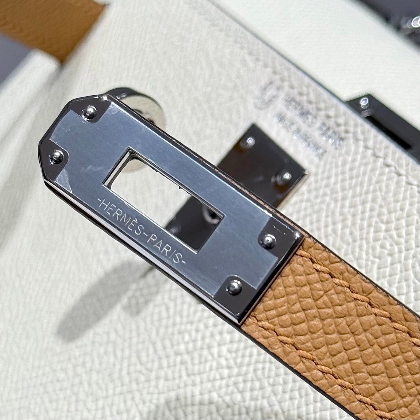 HM Mini Kelly 19 Beige mix Gris Epsom 243125