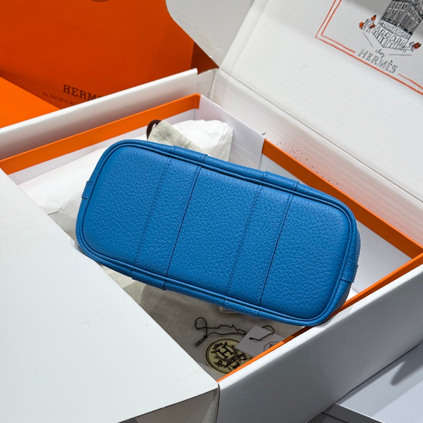 Sac HM Neo Garden 23 en toile bleu Dodger et cuir de veau Negonda 243334