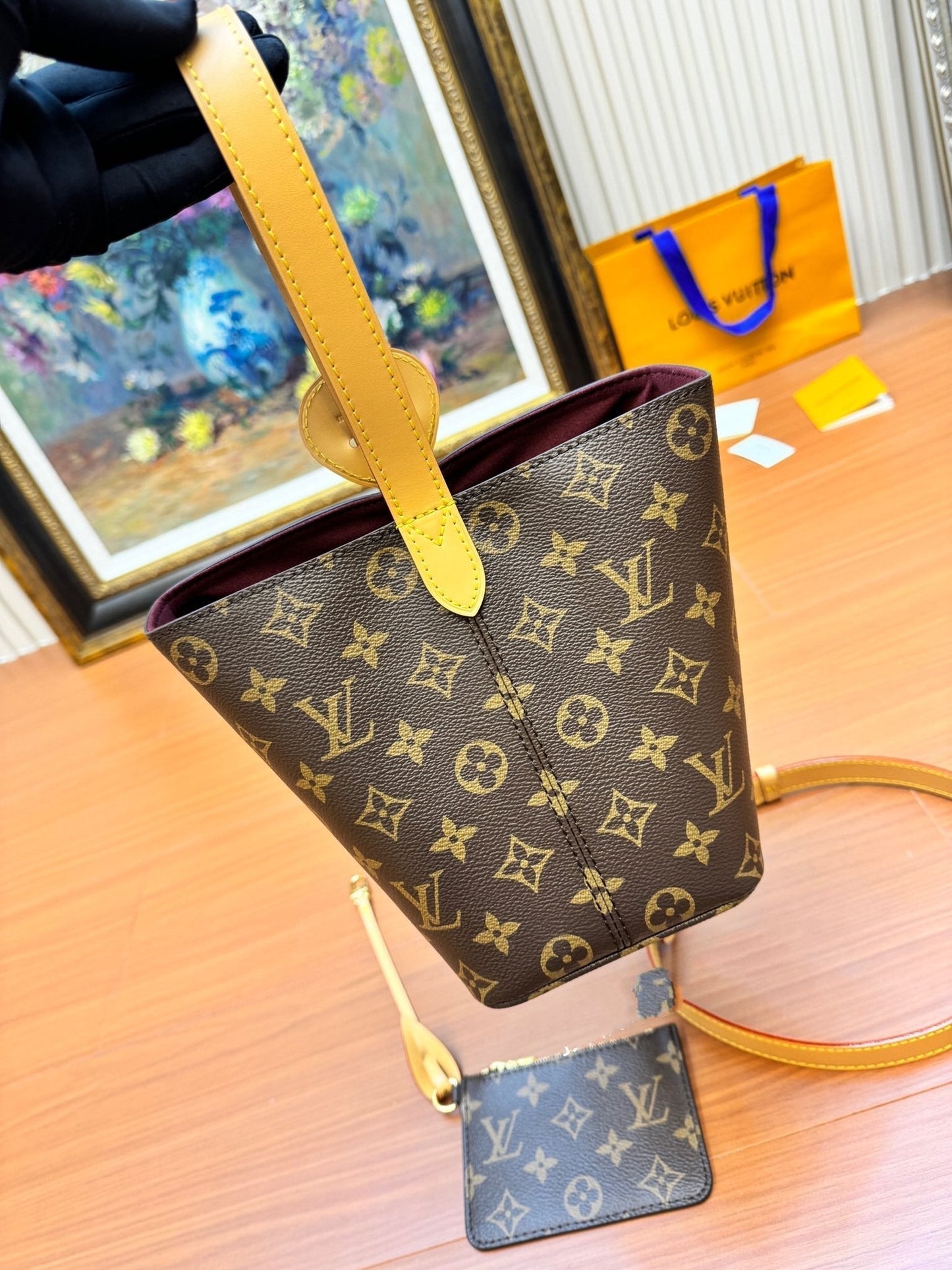 Sac à main LV All In BB 16 cm en toile monogrammée marron 206007