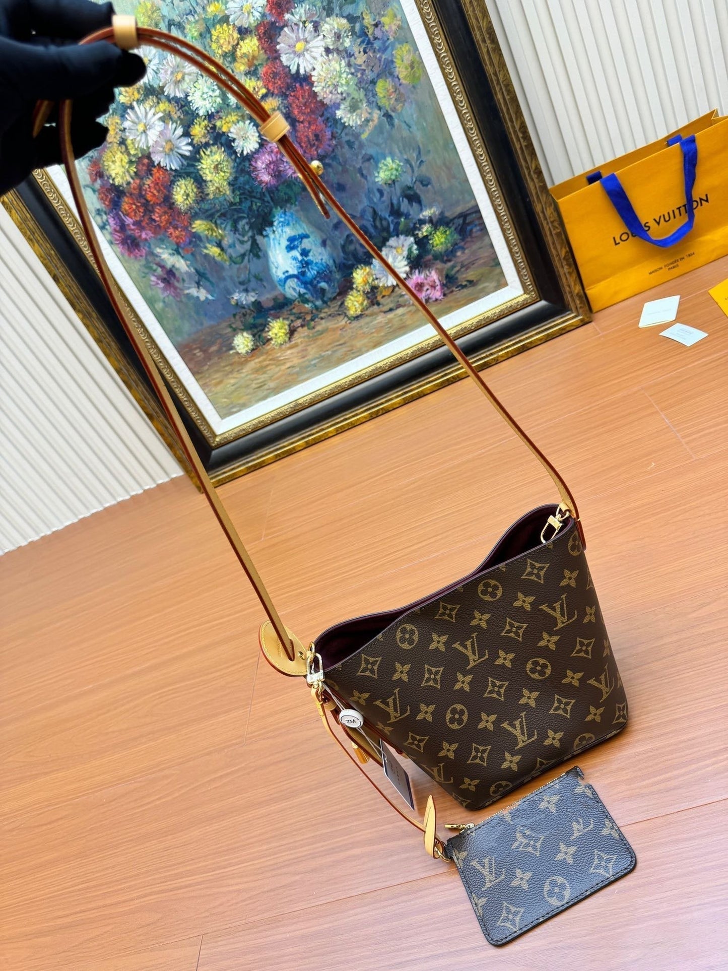 Sac à main LV All In BB 16 cm en toile monogrammée marron 206007