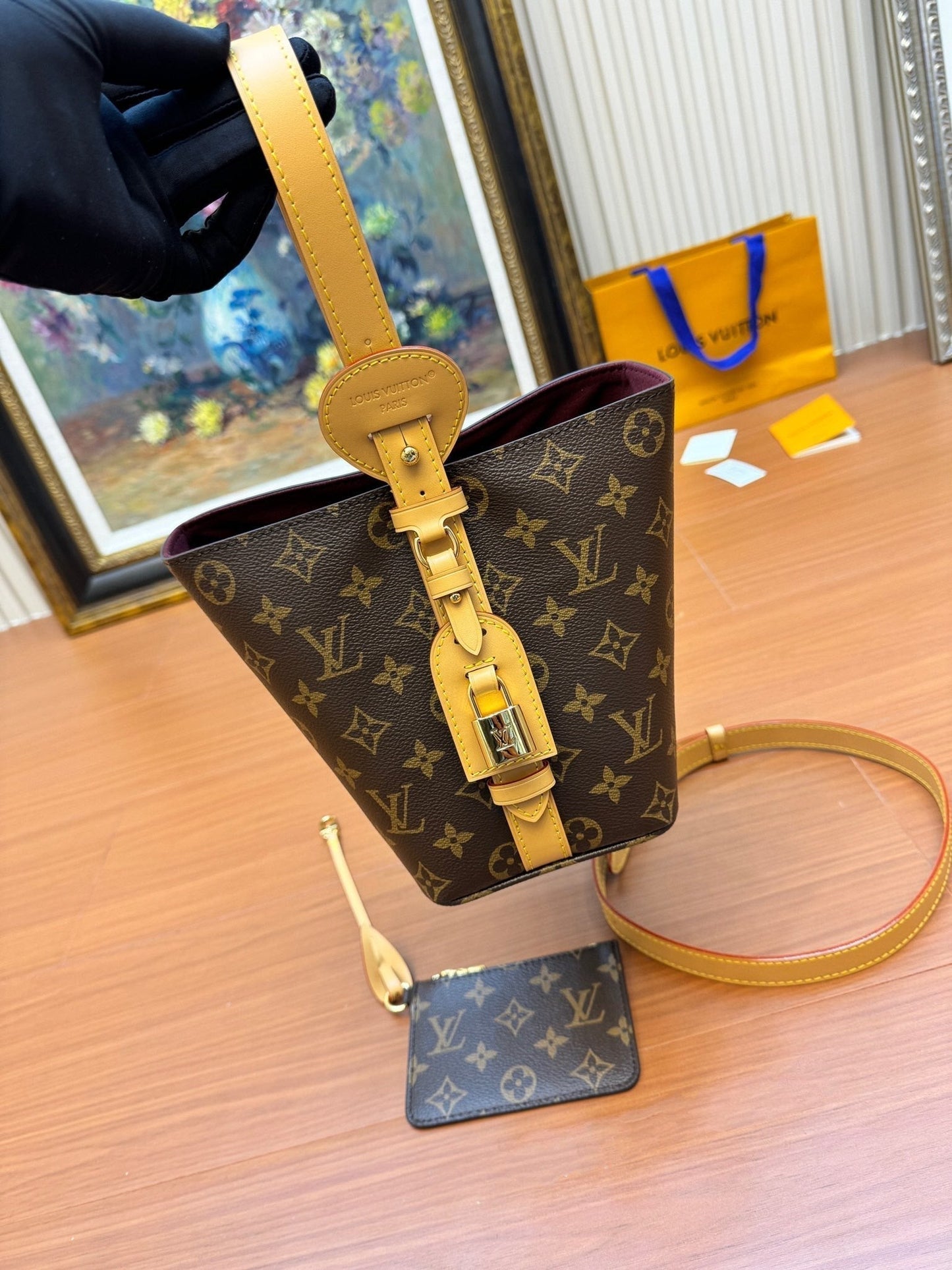 Sac à main LV All In BB 16 cm en toile monogrammée marron 206007