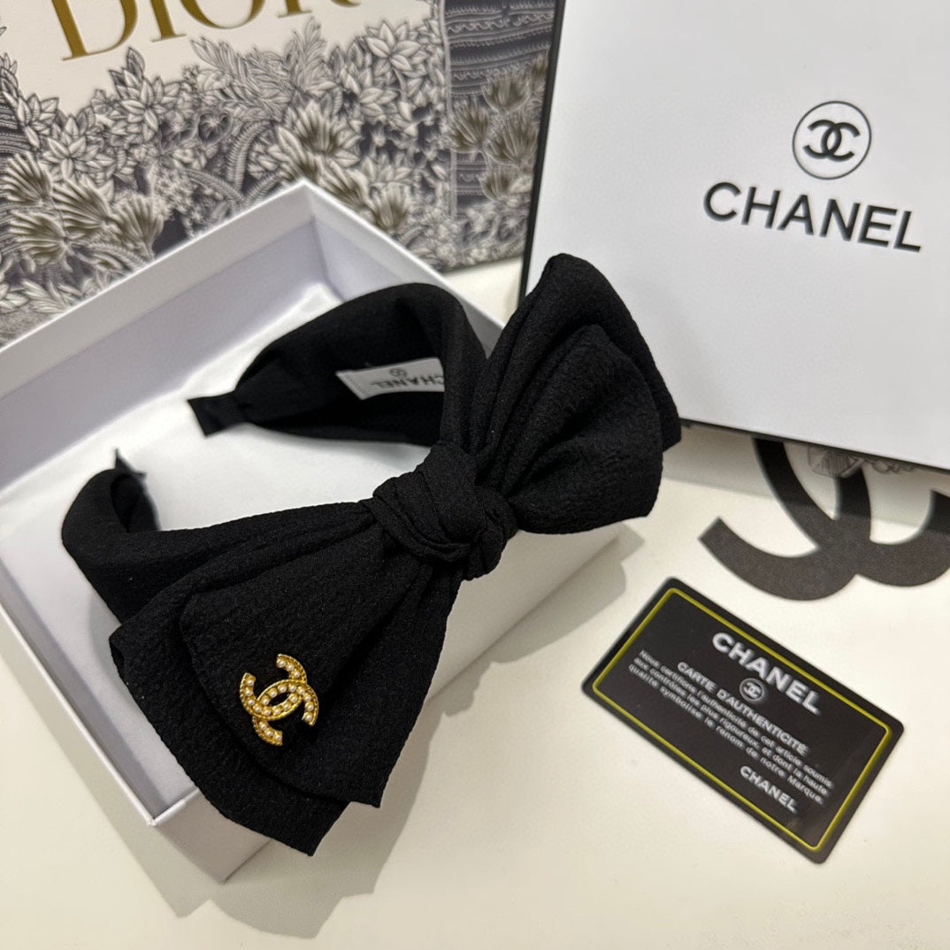 BANDEAU EN TISSU NOIR AVEC NŒUD 168569