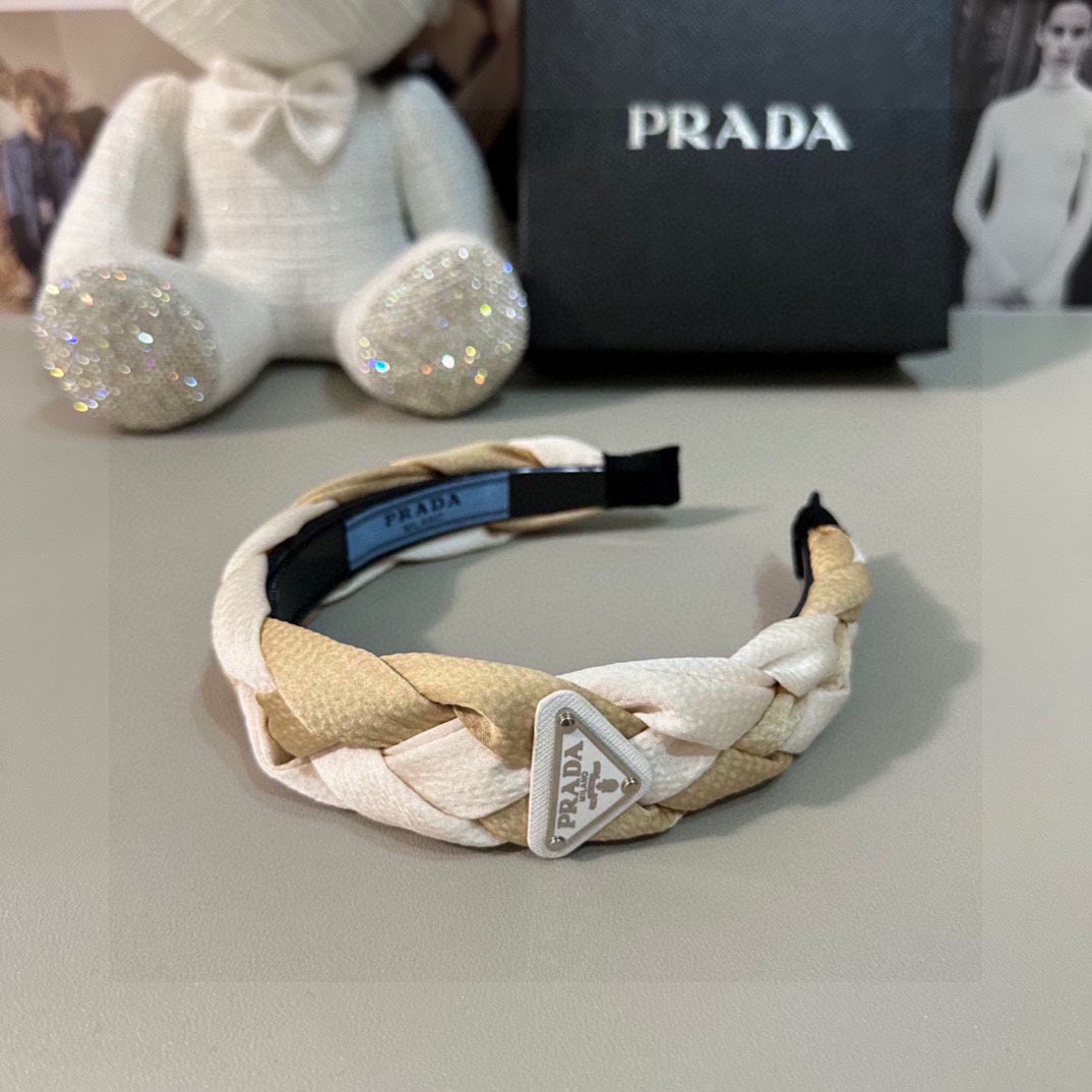 DIADEMA TRENZADA EN TELA BLANCA Y BEIGE 316686