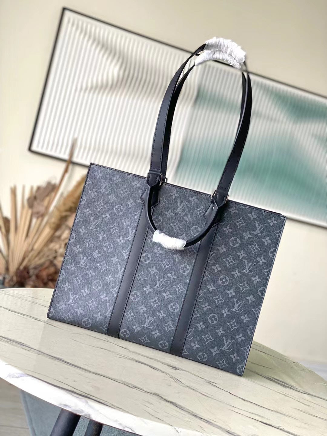 BOLSO PLATA 24H 41 EN LONA ECLIPSE MONOGRAMA GRIS OSCURO
