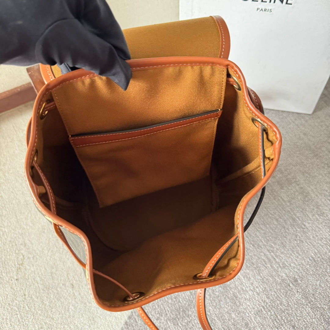 MOCHILA FOLCO MEDIANA 32 EN LONA TRIOMPHE NEGRA
