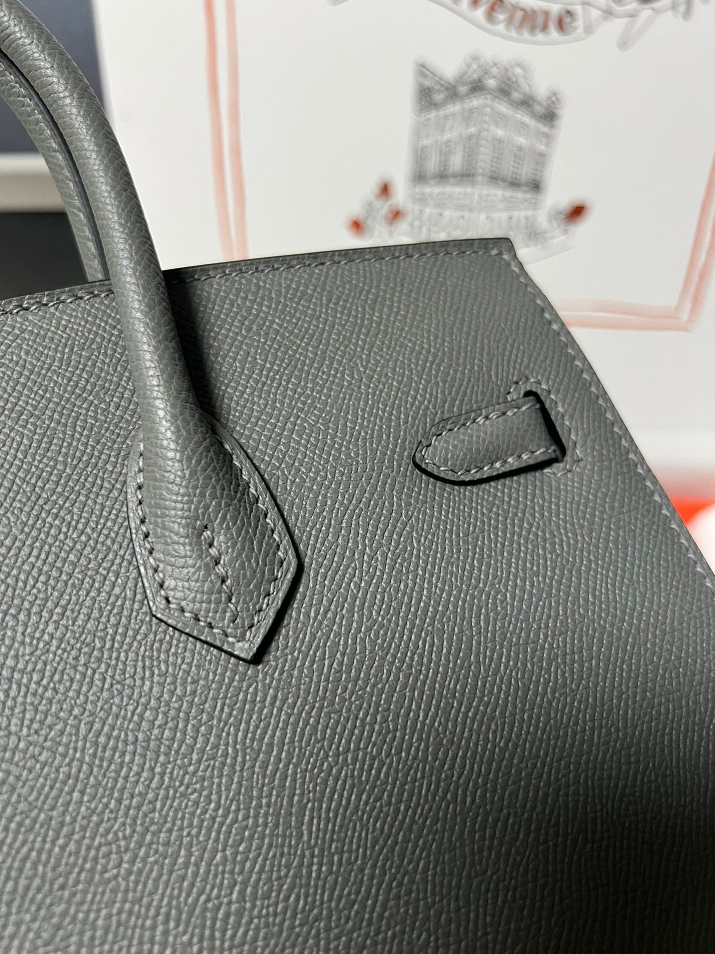 HM BIRKIN SELLIER FILLE ETAN CUIR EPSOM QUINCAILLERIE DORÉ